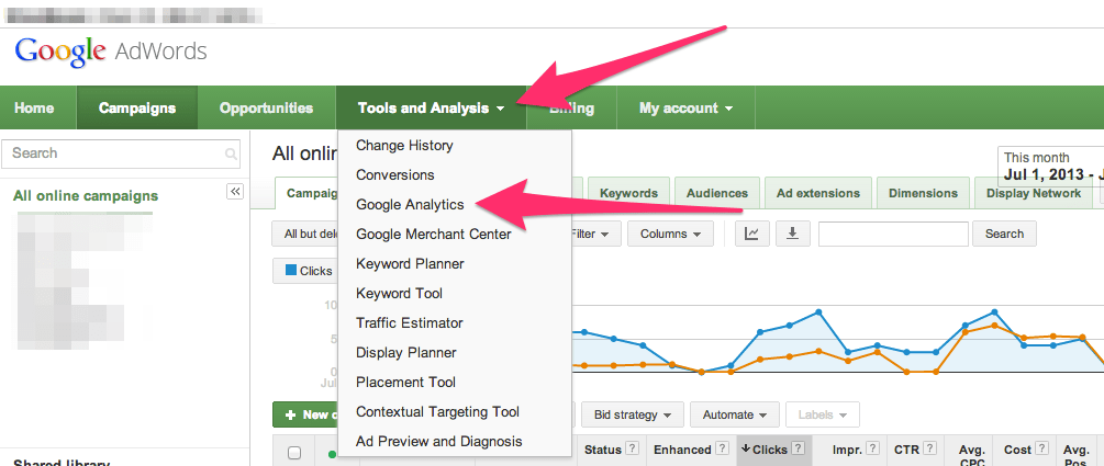 Connect Google Ads with Google Analytics