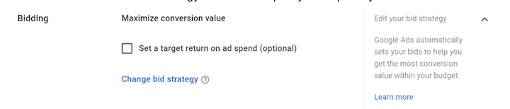 google ads automated bidding pros and cons: maximize conversion value setup