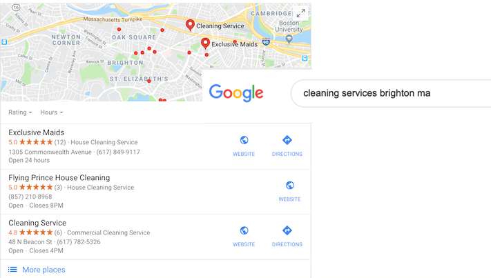 google my business optimization rank in the local pack with reviews and stars