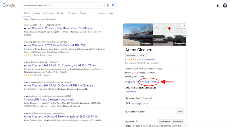 how to create and verify your google my business account own this business arnos cleaners