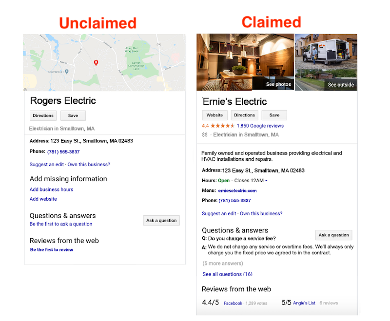 how to rank higher on google maps claimed vs unclaimed