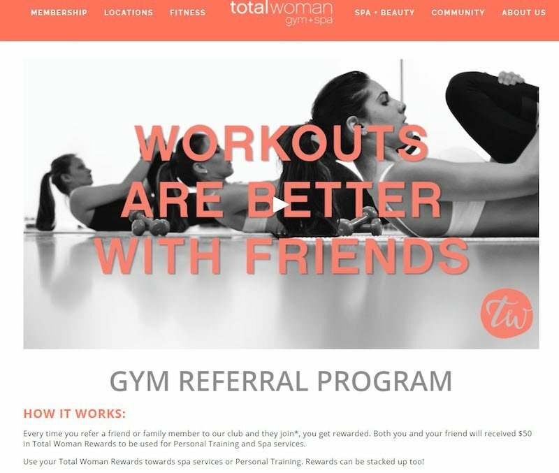 referral marketing ideas—gym referral program with points