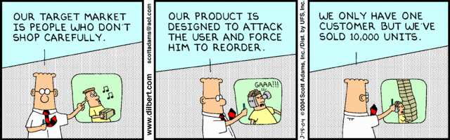 Niche marketing Dilbert target marketing comic strip